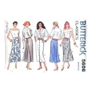 Butterick Sewing Pattern 5608 Classic Misses’ 14-18 Skirt Flare Straight Uncut - Picture 1 of 5