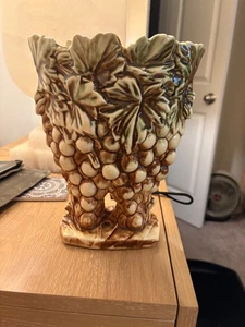 1950's Cluster Of Grapes McCoy Pottery Vase/Vintage Mid-Century Art Pottery - Picture 1 of 4
