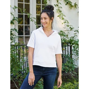 Frank & Eileen Mel Sweatshirt Size S White Triple Fleece Hood Top Cotton Casual - Picture 1 of 14