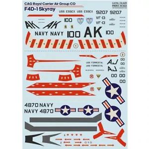 Print Scale 72-425 Decal for airplane 1:72 F4D-1 Skyray Waterslide decals - Picture 1 of 24