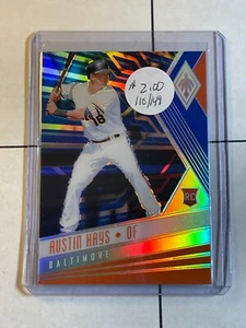 Austin Hays 2018 Panini Chronicles Phoenix Blue Prizm #ed /149 Rookie RC #6 BALT - Picture 1 of 2