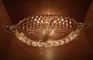 Fostoria American -12' Divided Relish Boat Serving Dish - Picture 1 of 3
