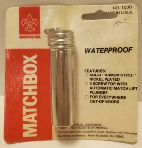 Boy Scouts BSA Scouting USA Metal Waterproof Match Box no. 1030 Factory Sealed - Picture 1 of 4