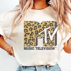 MTV - Classic MTV Leopard Logo, Music Televivion Logo Unisex Erwachsene Kinder T-Shirt 561000 - Bild 1 von 10