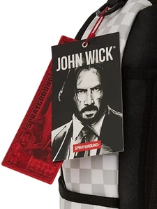Sprayground John Wick Split Backpack Checkered Monogram School Movie Books Bag - Picture 1 of 10