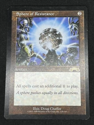 Magic the Gathering MTG Sphere of Resistance Artifact Exodus Rare - Image 1 of 2