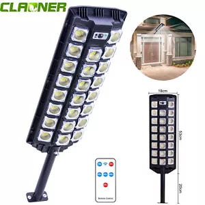 Commercial Solar Street Light 598LED Outdoor Dusk to Dawn Super Bright Road Lamp - Picture 1 of 8