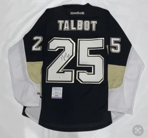 MAX TALBOT SIGNED PITTSBURGH PENGUINS 2009 STANLEY CUP JERSEY MAXIME PSA COA - Picture 1 of 3