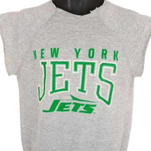 Vintage New York Jets Sweatshirt Mens Size Medium Gray 80s NFL Football - Picture 1 of 6
