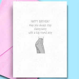 Happy Birthday Cards Girlfriend Funny Cards For Dad Rude Mum BFF - Picture 1 of 3
