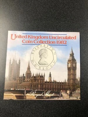 United Kingdom Uncirculated Coin Collection Set Of 1982  (7) coins. - Image 1 of 4