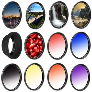 Opteka 62mm 9PC Color Set + 5PC Filter Kit for Sony FE 90mm 2.8 Macro G OSS Lens - Picture 1 of 11