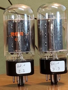 RCA 6L6GC Black Plate MaxiMatch2 tested Matched Pair (2) tube lot - Picture 1 of 1