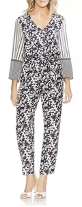 Women's Vince Camuto Floral Lace Jumpsuit, Size Medium - Classic Navy NWT $139 - Picture 1 of 10