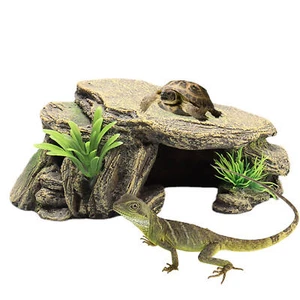 Fish Reptile Hiding Cave Reptile Habitat Cave Hideout Fish Tank Decoration - Picture 1 of 6