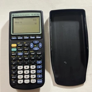 Texas Instruments TI-83 Plus Graphing Calculator - Black NEEDS NEW LED FOR PARTS - Picture 1 of 3