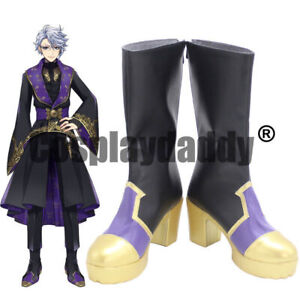 Twisted Wonderland Azul Ashengrotto Ceremonial Ver Cosplay Shoes Heel Boots X002