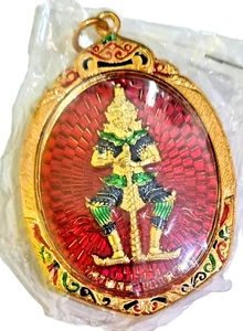 Thao Wessuwan Dios Gigante Phra Rahu Amuleto Tailandés Colgante Micrón Dorado Sagrado Santo - Imagen 1 de 5