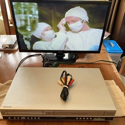Philips DVP3340V DVD/VCR Player & VHS Recorder Combo Tested Working w RCA Cable - Image 1 of 4