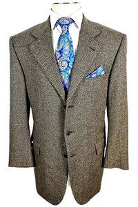 Raffaele CARUSO Sartoria Parma Hand Made Cashmere Wool Sport Coat Brown 54L 44L - Picture 1 of 16