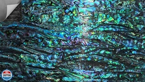 GOMMO Blue Paua Shell Veneer Sheet Enhanced for Inlay and Overlay Flat(9.4" x - Picture 1 of 5