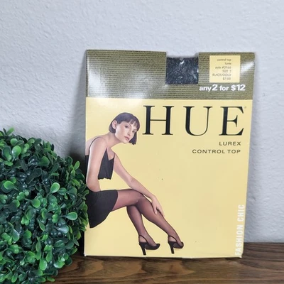 Medias HUE Lurex Control Top Negro Transparente/Dorado Pantimedias Talla 2 Estilo 2966 Foto 1 de 4