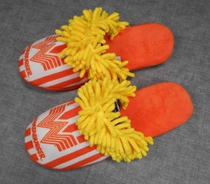 Whataburger French Fries Slippers Soft Unisex Orange Yellow Size Large Casual - Picture 1 of 7