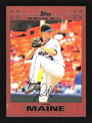 John Maine New York Mets 2007 Topps Copper #484 SN /56 - Image 1 of 2