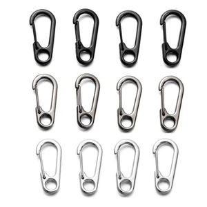 10er Pack Mini Aluminium Karabiner Karabinerhaken - Schlüsselanhänger & Camping Clips - Bild 1 von 16