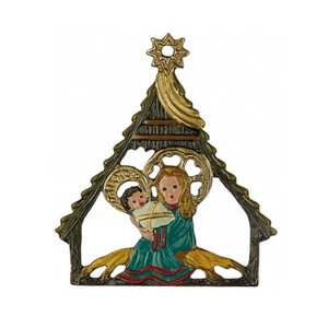 Nativity German Pewter Christmas Tree Ornament Decoration Made in Germany New - Picture 1 of 2