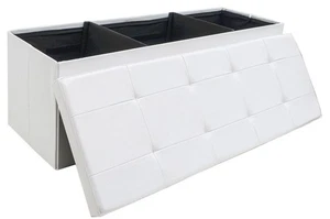 110 cm Sitzbank mit Stauraum - 120L Sitztruhe mit Deckel bis 250 kg - Bild 1 von 10