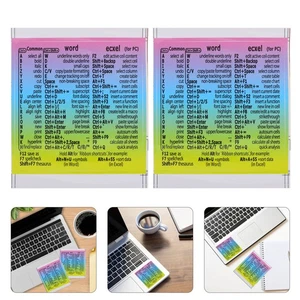 4 Sheets Aufkleber Mit Tastenkombinationen Tastaturaufkleber Ersatz - Afbeelding 1 van 12