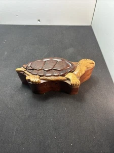 Holzpuzzle Box Geheimfach Schildkröte 3D Puzzle 7 "x 3" - Bild 1 von 12