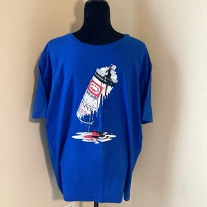Ecko Unltd Men’s 2XL Shirt Graffiti Art Spray Can Drip Blue Y2K Skater - Picture 1 of 6