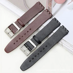Cinturino orologio pelle imbottito di ricambio 17 mm per Swatch GB274/GN239/GB294/GB287 - Foto 1 di 9
