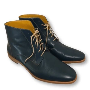 Undandy Marine Kalbsleder Leder Elegant Stiefelette Herren 46 US 12 Maßanfertigung Handarbeit - Bild 1 von 15