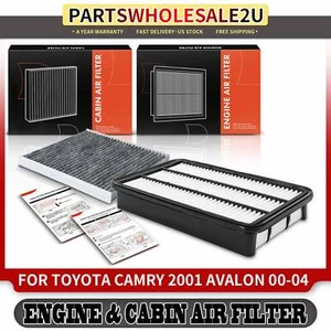 Engine & Activated Carbon Cabin Air Filter for Toyota Camry Avalon 2000-2004 - Picture 1 of 8