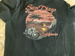 T-shirt Harley Davidson nera 2XL 2009 usata in ottime condizioni San Diego - Foto 1 di 4