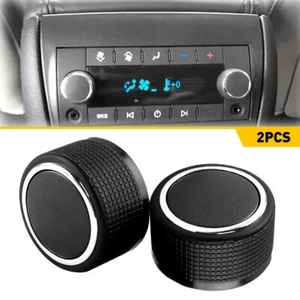 Par de perillas de control de volumen de radio trasera cromadas para 07-14 Chevy Silverado Suburban L - Imagen 1 de 7