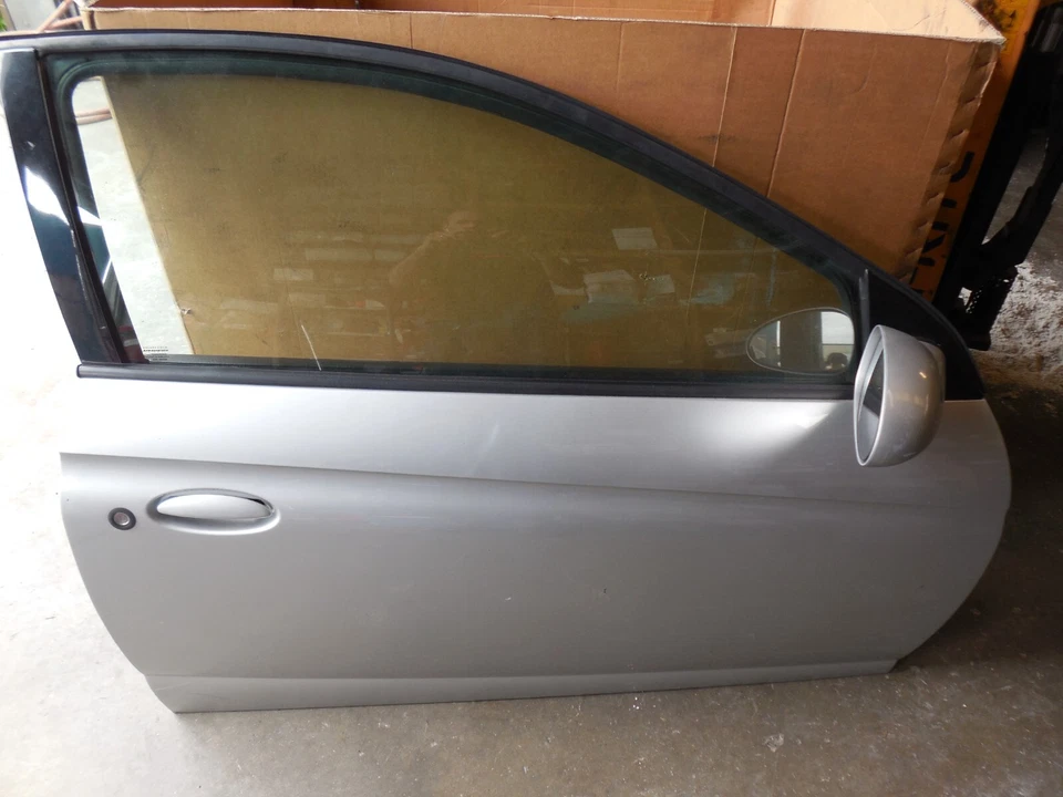 Укомплектованная серебристая передняя правая пассажирская дверь купе 00-02 Saturn SC1 SC2 3 двери - Изображение 1 из 4