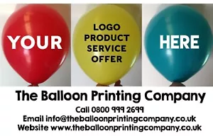 100 Werbeballons individuell bedruckt Latex - Marketing Business Ballon POS - Bild 1 von 8