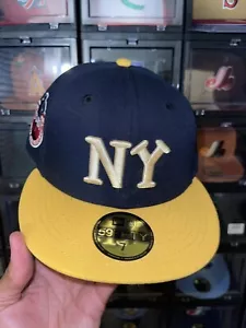 Exclusivo Hatclub “Liga Negra” Yankees New Era Sombrero Talla 7 Anni Parche Lateral - Imagen 1 de 5