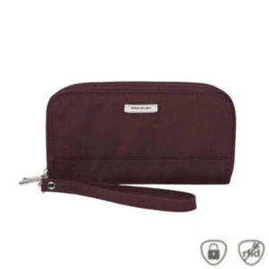 Travelon RFID Blocking Double Zip Clutch Wallet - Picture 1 of 7