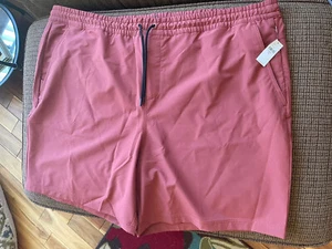 Old Navy Mens Stretch Tech Mauve Poly Shorts 4XLT XXXXL Tall - EUC! - Picture 1 of 8