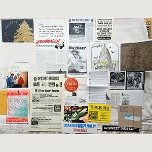 Lote #AGA: Catálogo Efímero Indie Punk Rock Años 90 Pegatinas Boletín Tarjetas Notas - Imagen 1 de 24
