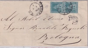 1851 Toskana: 2Cr. Hellblau Auf Grau (N° 5) Vertikale Paar 362/S6 - Picture 1 of 2