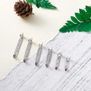 100pcs Iron Brooch Pin Backs Safety Catch Bar Pins Brooch Blank Findings 20~40mm - Picture 1 of 11