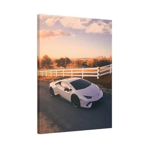 Lamborghini Huracan High Resolution Museum Quality Vertical Car Canvas Print #01 - Picture 1 of 10
