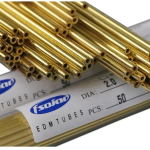 100 Stück Ø0,3-Ø2,5x400 mm Erodierbohrelektroden Einkanal Messing Kupferrohr  - Bild 1 von 5