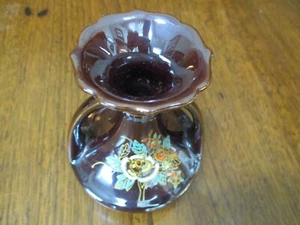 VASO VINTAGE 5 1/8" ALTO HP LUCIDO MORIAGE FLOREALE-FARFALLA DOPPIO MANICO-GIAPPONE - Foto 1 di 7